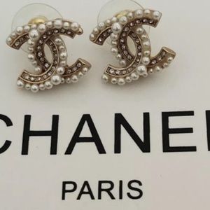 Chanel pearl studs